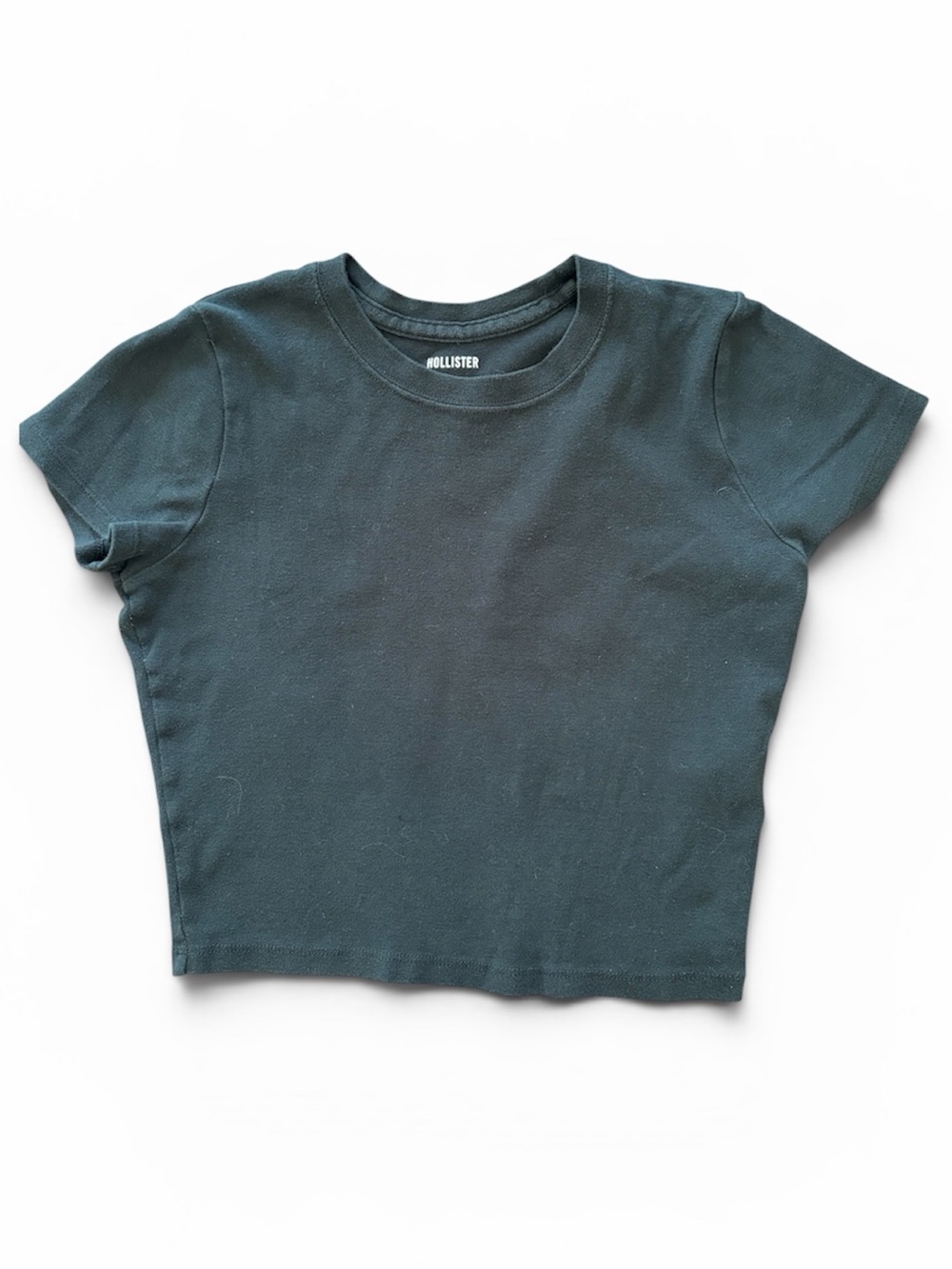 Hollister Women’s Black Short-Sleeve Crew Tee Sz S
